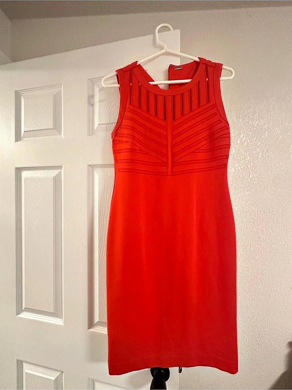 Tahari Red Sleeveless Mini Dress Like New